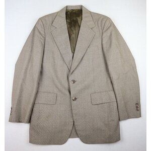 JOHN WEITZ BY PALM BEACH - VINTAGE MEN'S BEIGE BROWN BLAZER SUIT JACKET - 40R